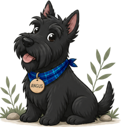 Angus, the HargusHub mascot